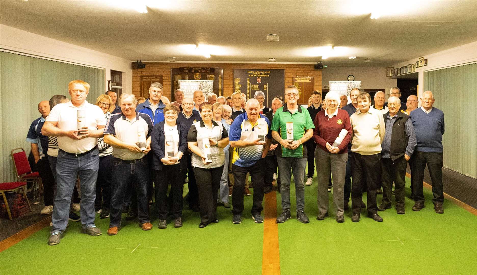 Bowlers who took part in the MIBA's 90th anniversary match. Photo: Peter Bloomfield