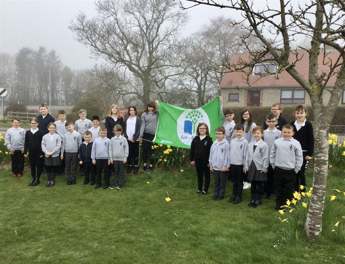 Tipperty School with their Green Flag