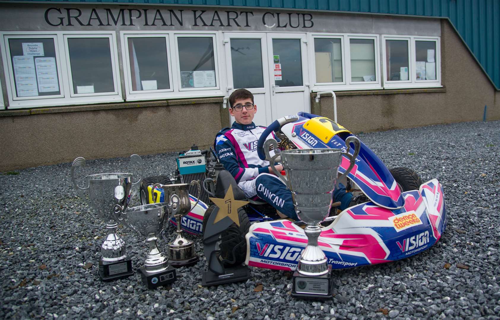 Steven Duncan has become British karting vice-champion and is set to compete in the world finals in Portugal...Picture: Becky Saunderson