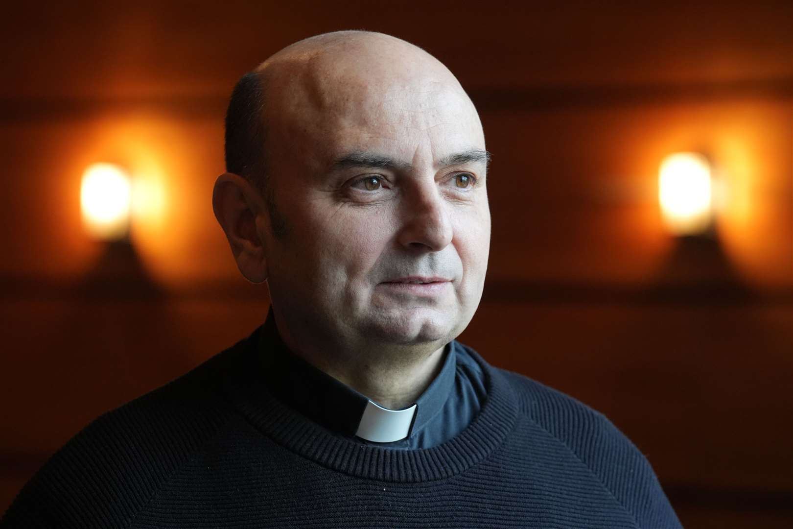 Father Gabriel Romanelli called for a ceasefire to allow a dialogue aimed at ending the conflict (Andrew Milligan/PA)