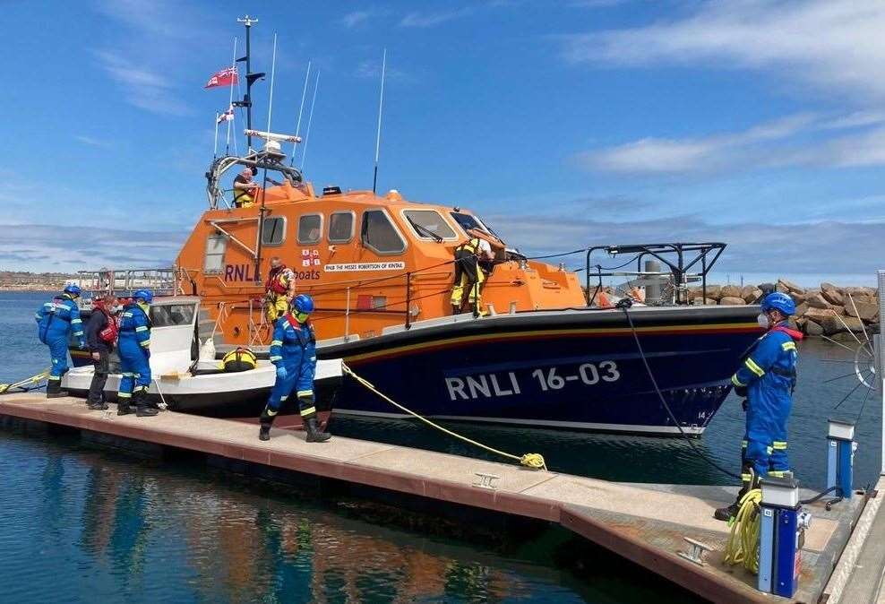 RNLI vessel Misses Robinson got the unwell man to safety.
