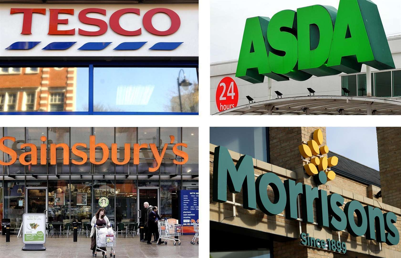 Tesco, Asda, Sainsbury’s and Morrisons were among several essential retailers who committed to returning savings they made during the rates holiday (PA)
