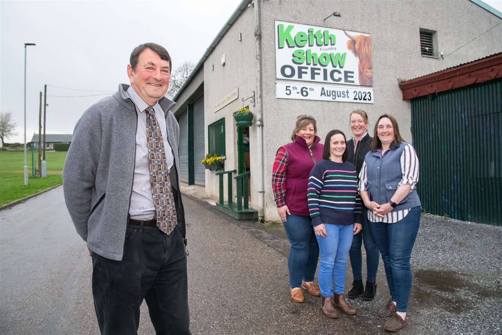 Keith Show's new chairman Ewan Stewart with organisers Carly Mackay, Shirley Mitchell, Lorna Edwards and Sally Smith. Picture: Daniel Forsyth.