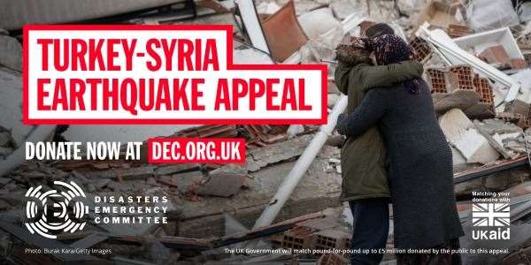 Vital support is needed in Syria and Turkey.