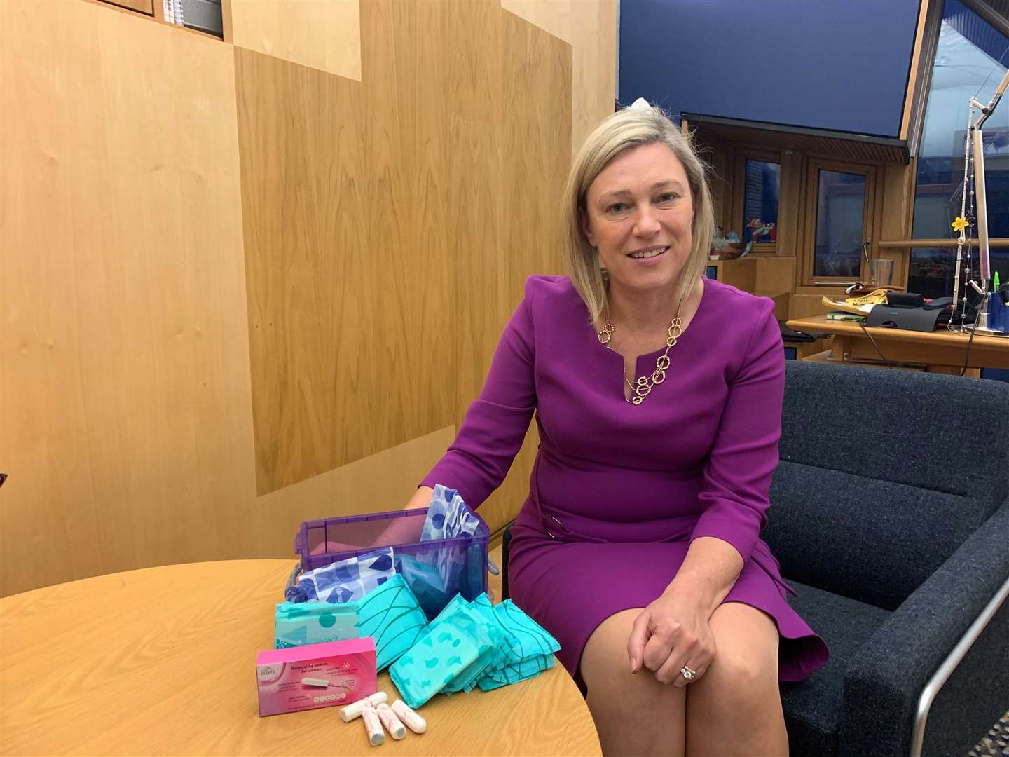 MSP Gillian Martin is encouraging her constituents to access free period products.