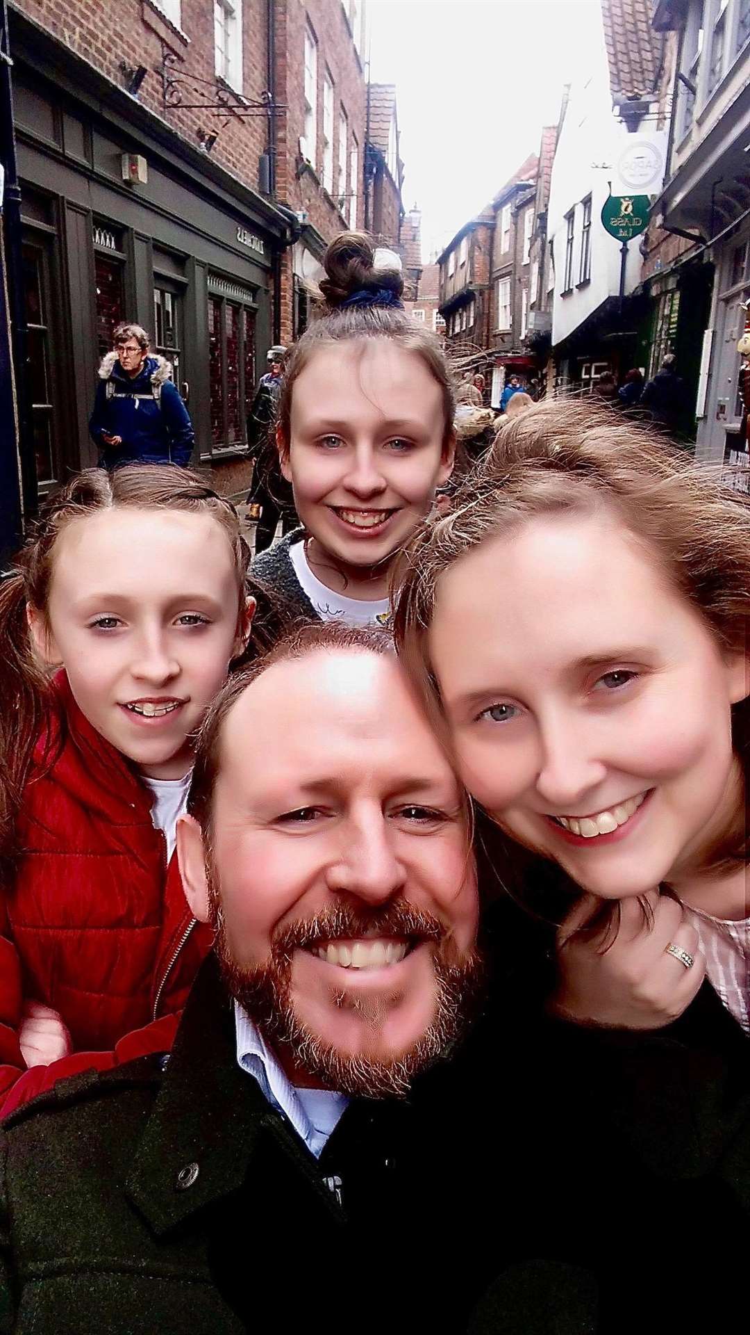 During a family outing to York earlier this year.