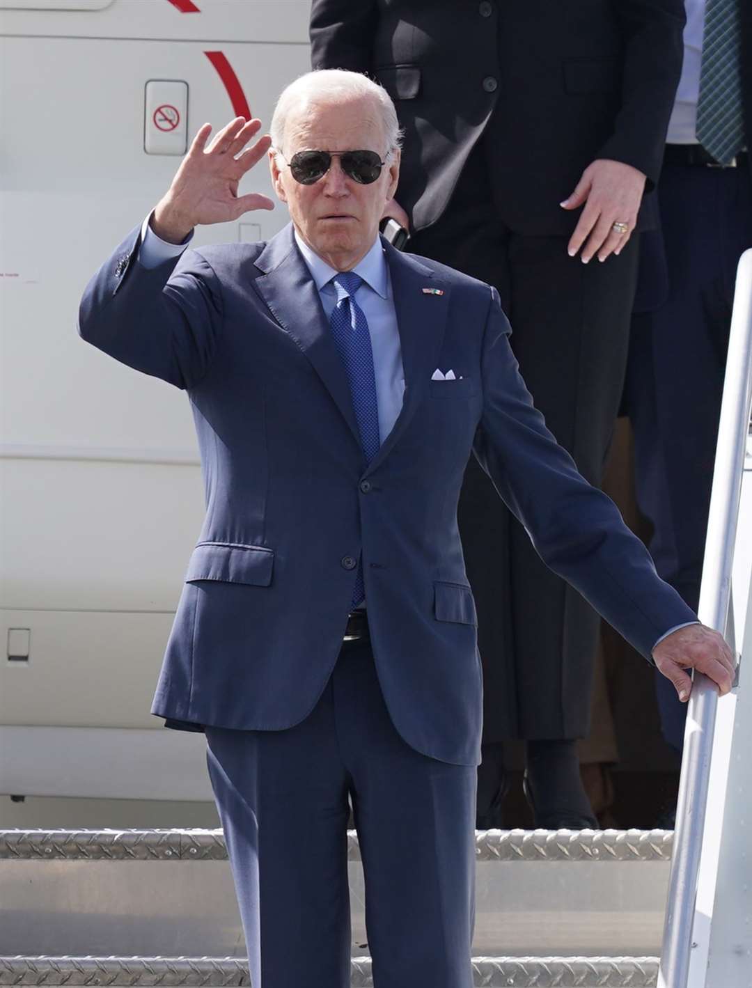 US president Joe Biden arrives at Ireland West Airport Knock (Niall Carson/PA)