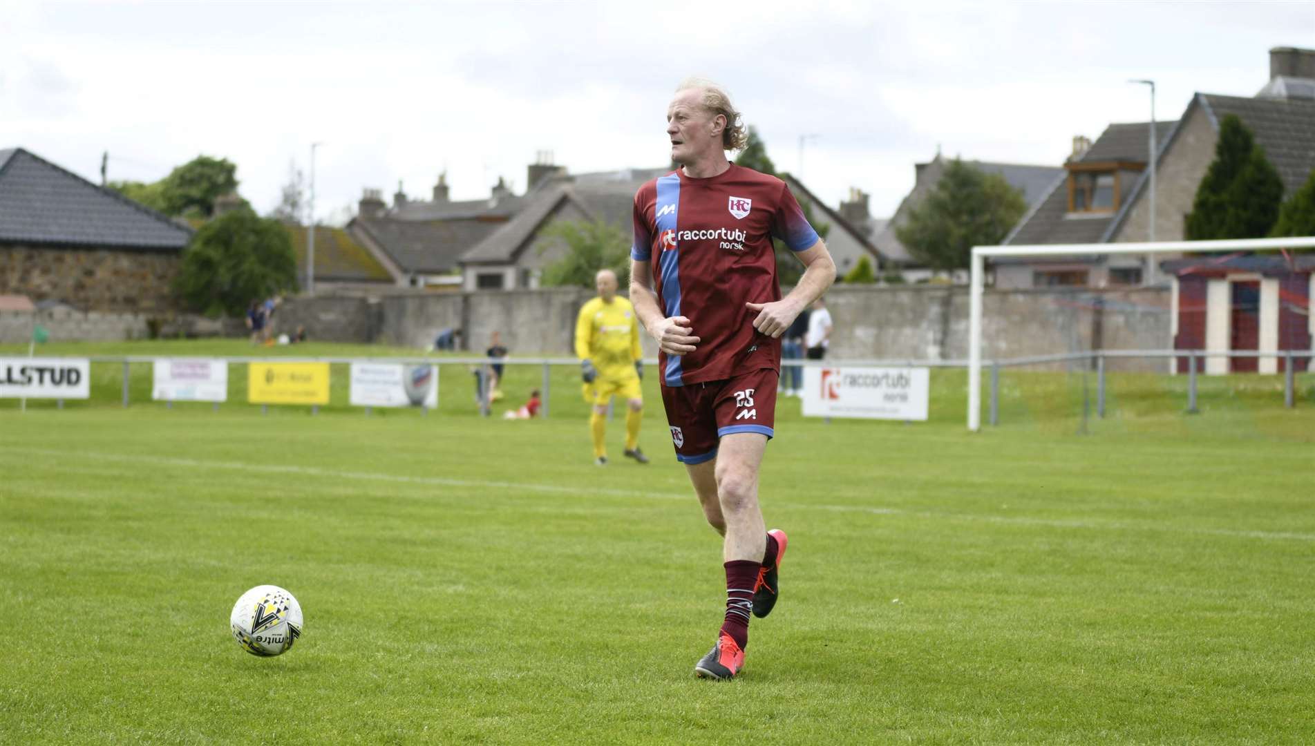 Colin Hendry captained the side to a dominant 8-0 victory. Picture: Becky Saunderson