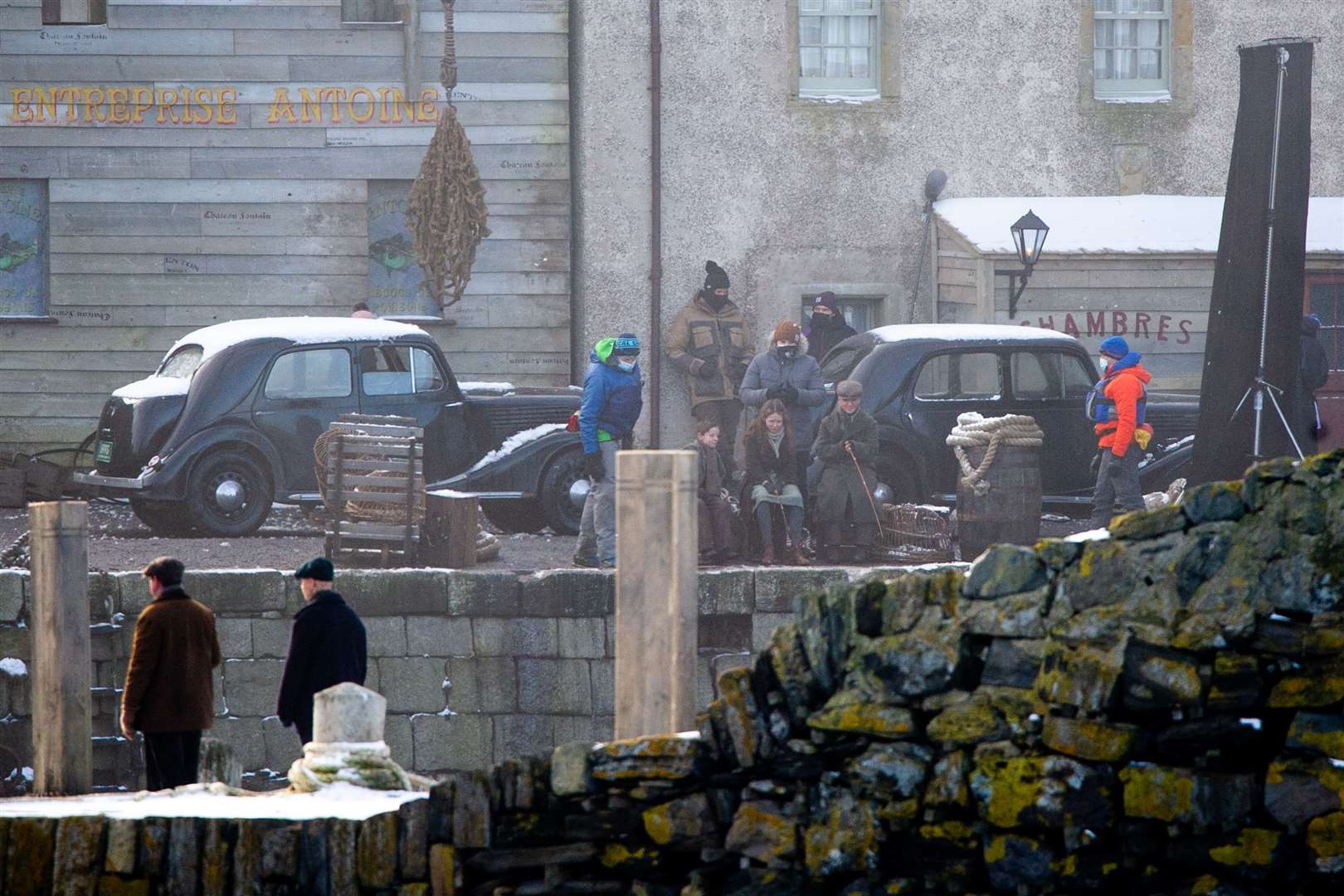 Peaky Blinders filming in Portsoy. Picture: Daniel Forsyth..