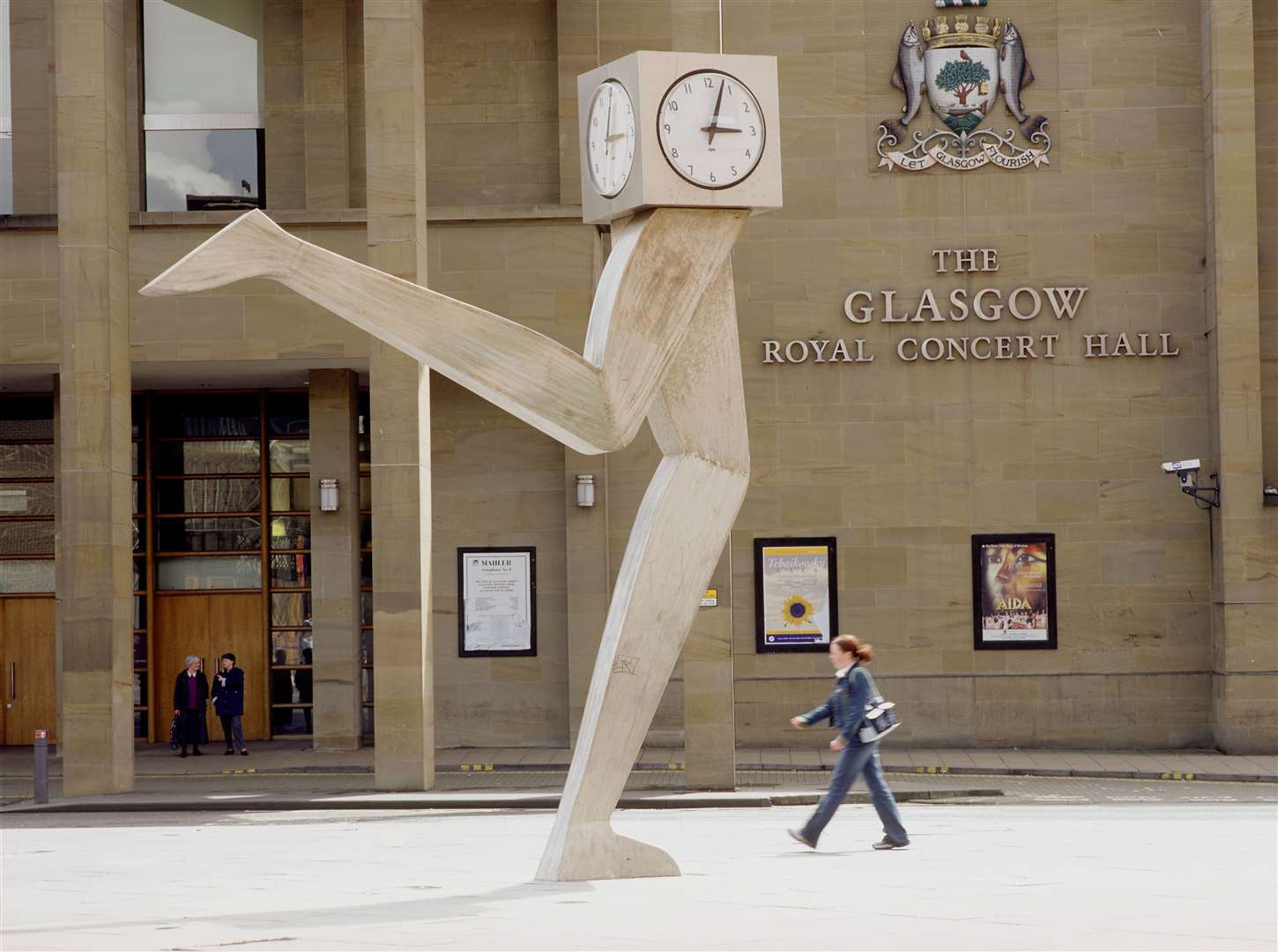 George Wyllie’s Running Clock stands outside Buchanan Bus Station in Glasgow (Doug Simpson/Alamy/PA)