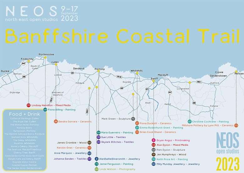 The NEOS Banffshire Coastal Trail map.
