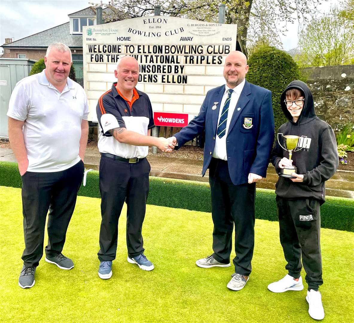 The Ellon Bowling Club Invitational Triples was won by a trio from Fraserburgh. Picture: Phil Harman