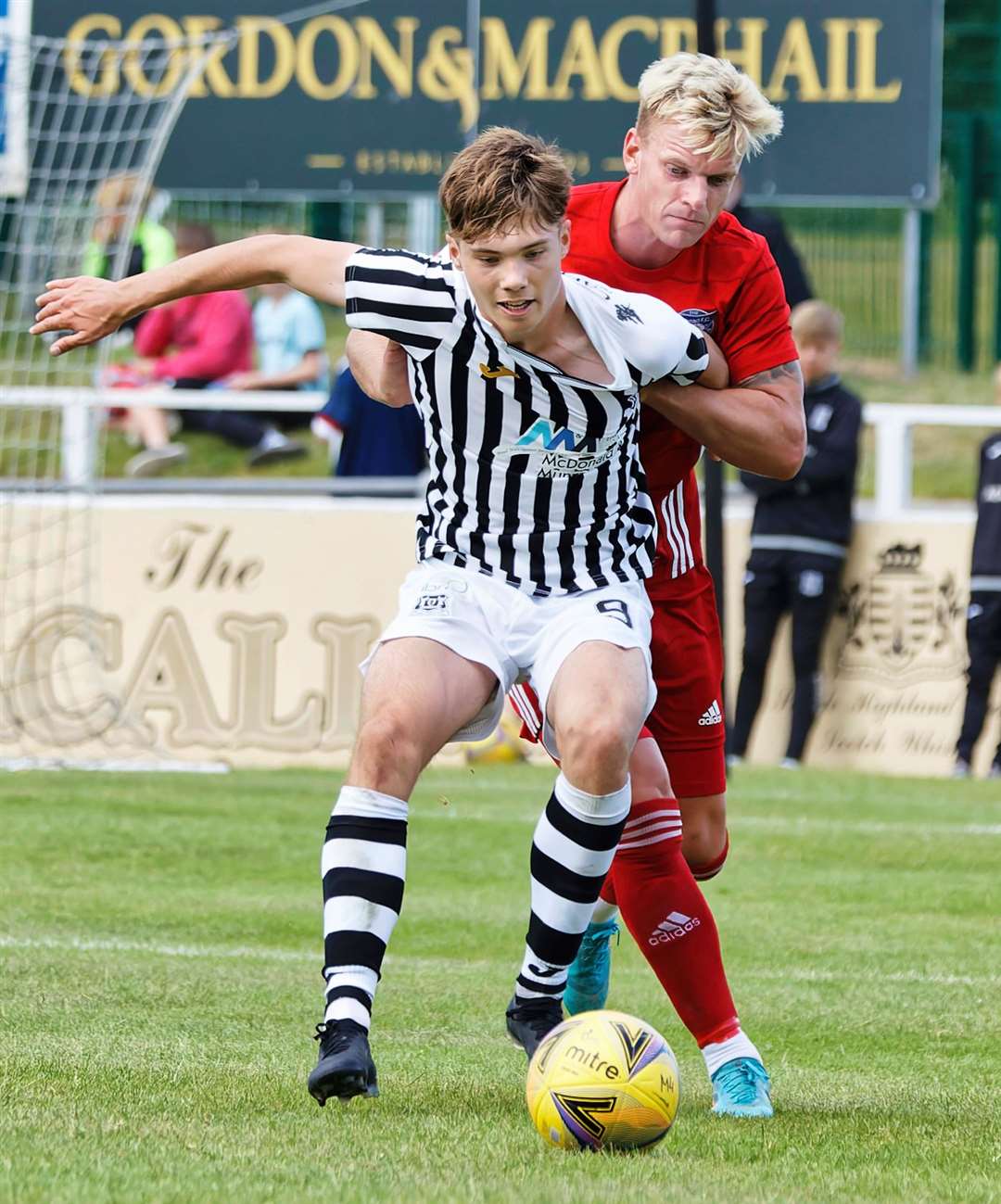Fin Allen in action for Elgin City before his injury problems developed.
