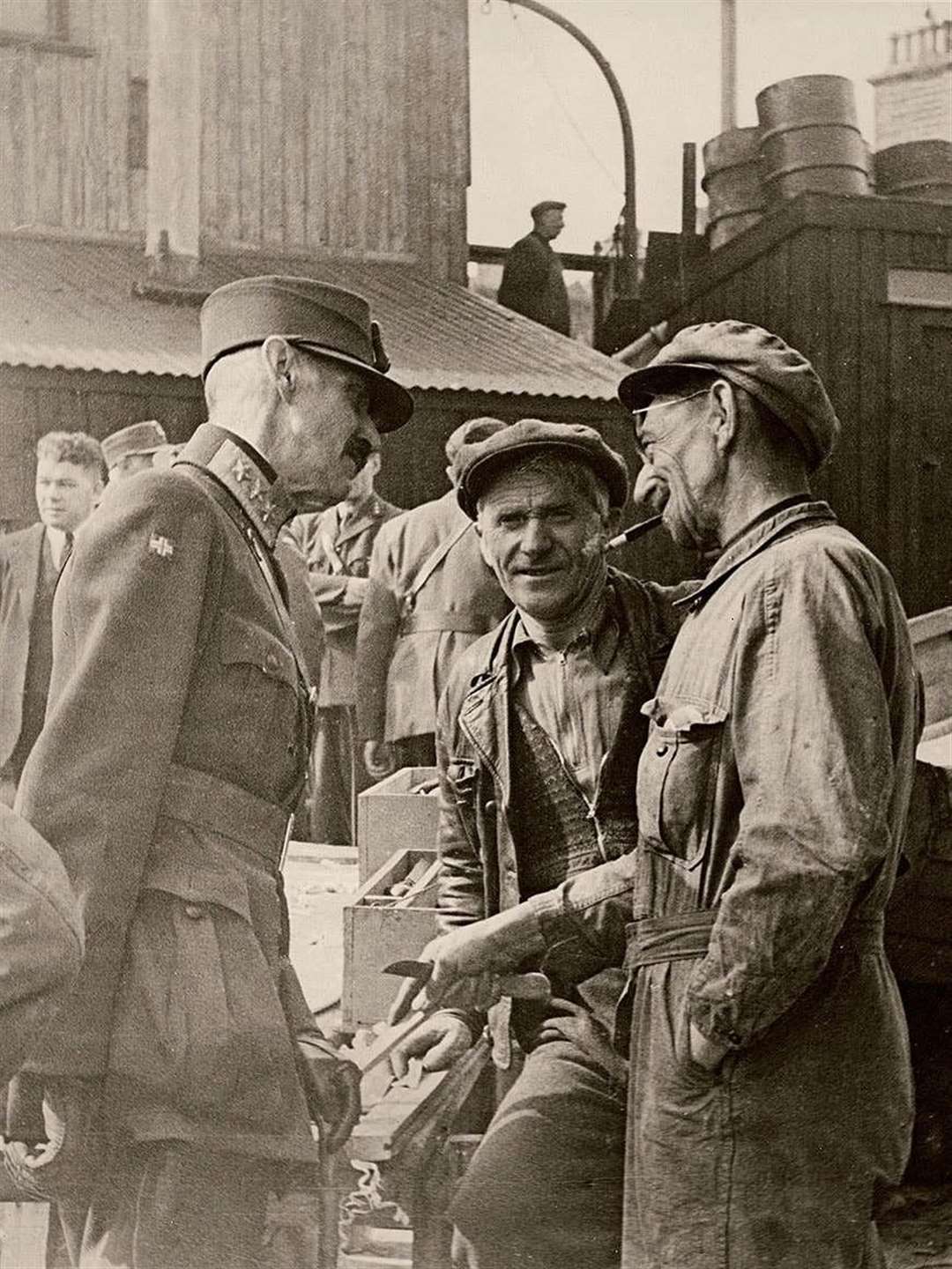 King Haakon VII of Norway visits workers Buckie on July 10, 1943. Picture: www.littlenorway.org.uk