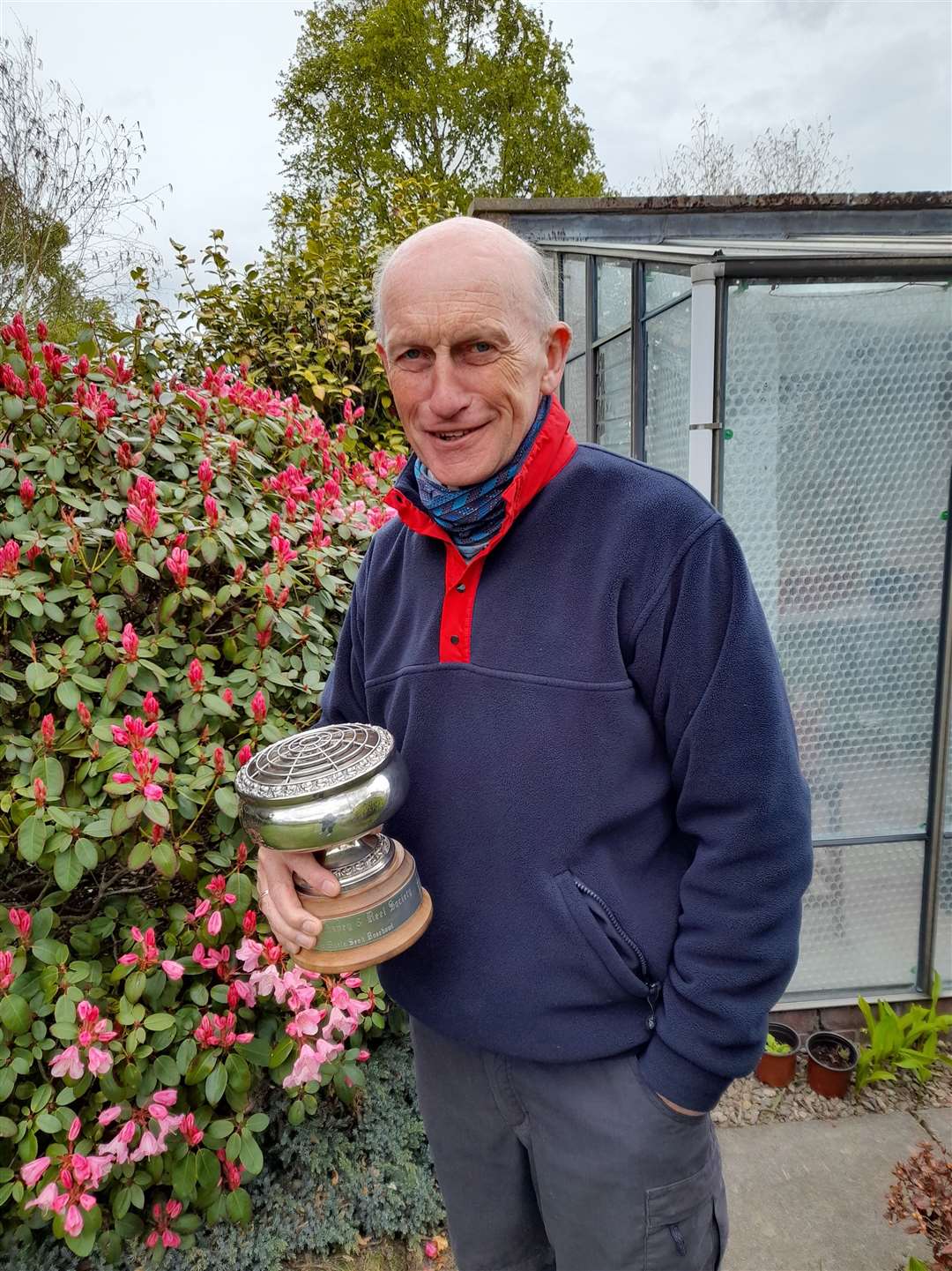 George Duthie, from Elgin, with the Maria Senk Rosebowl.