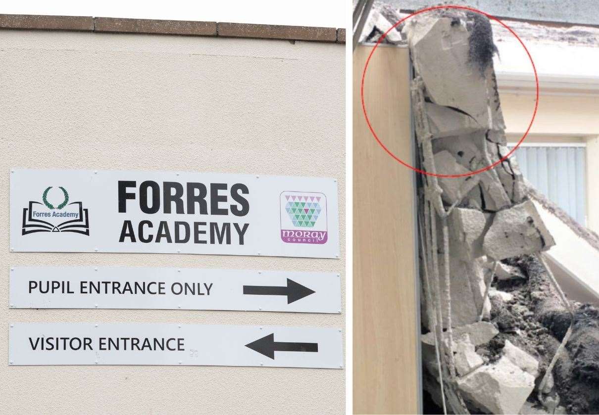 RAAC was found during inspections of Forres Academy over the summer.