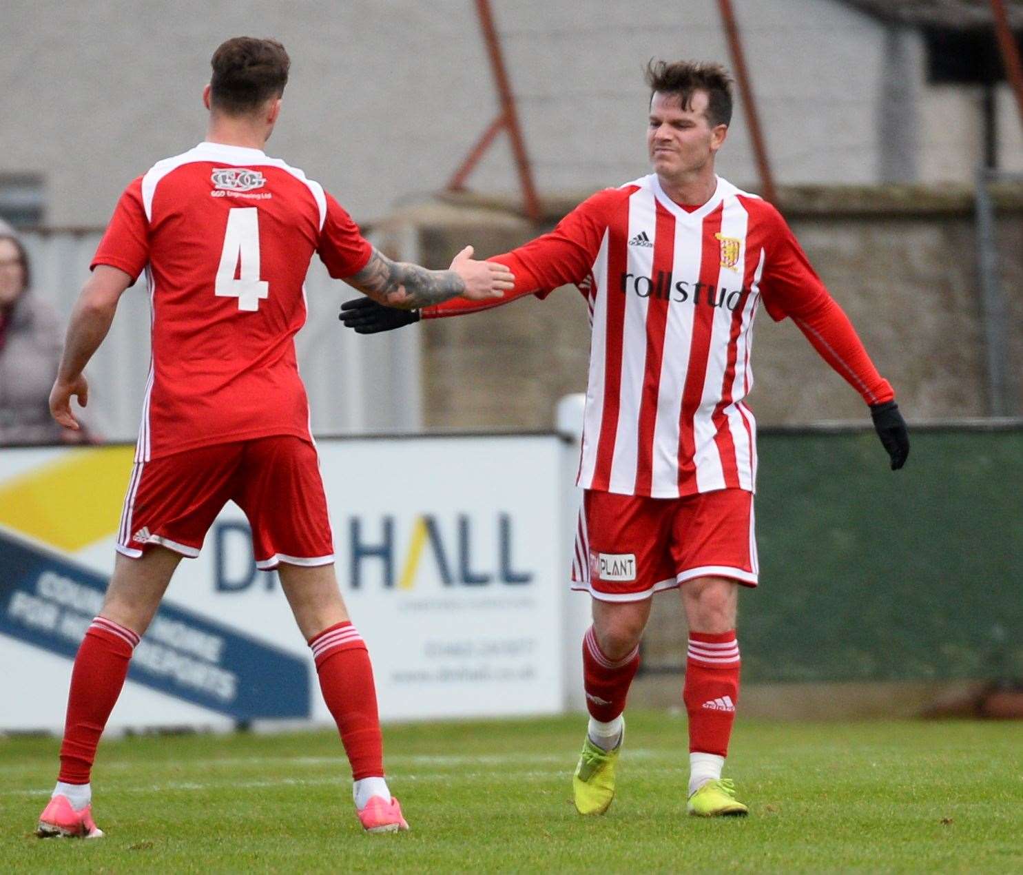 Conor Gethins, celebrating a goal against Nairn last season, has been scoring in Formartine's pre-season friendlies. Picture: Gary Anthony