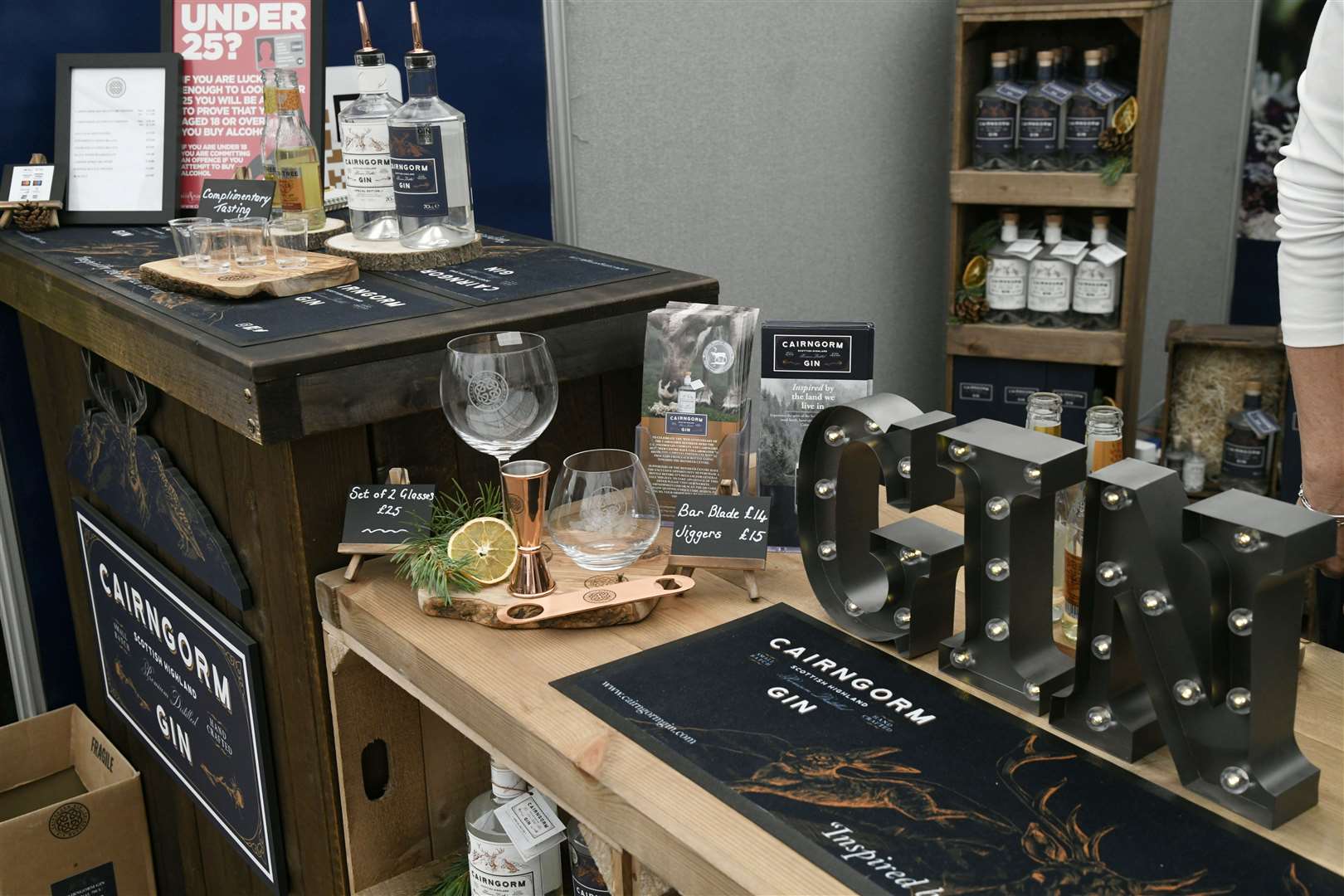 Cairngorm Gin's beautiful display at the Turriff Show. ..Turriff Show 2022...Picture: Beth Taylor.