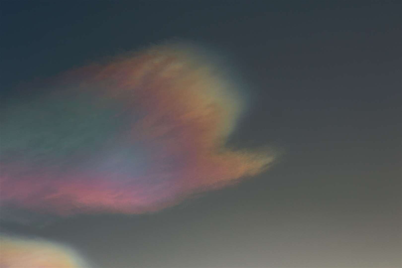 High altitude nacreous clouds could be seen from parts of Aberdeenshire on Sunday morning. Picture: David Porter