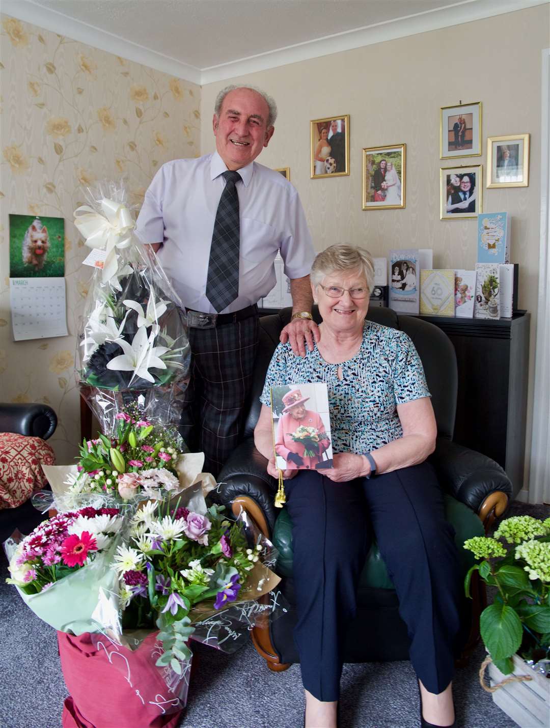 The diamond couple, Walter and Sylvia Gill, were overwhelmed with the love shown to them by friends and family on their anniversary. Picture: Phil Harman