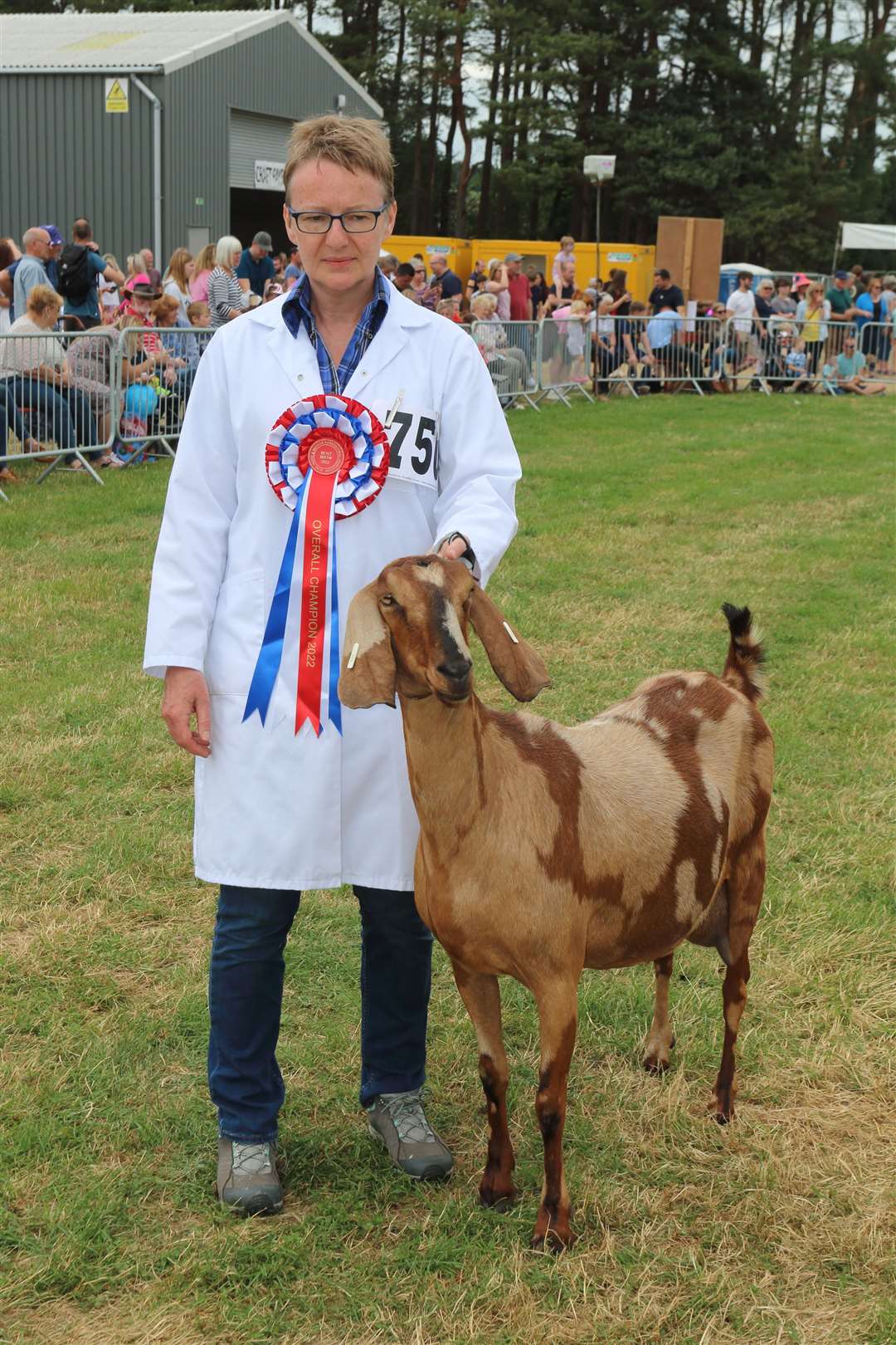 Overall goat champion Dr Katy Whitby-Last with the Anglo Nubian, Kaverquil Esther. Picture: David Porter