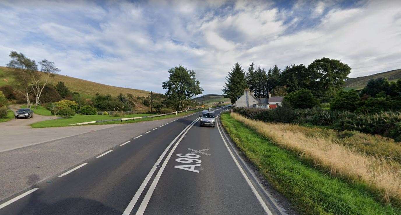 The A96 at Bainshole, near Huntly. Image courtesy of GoogleMaps.