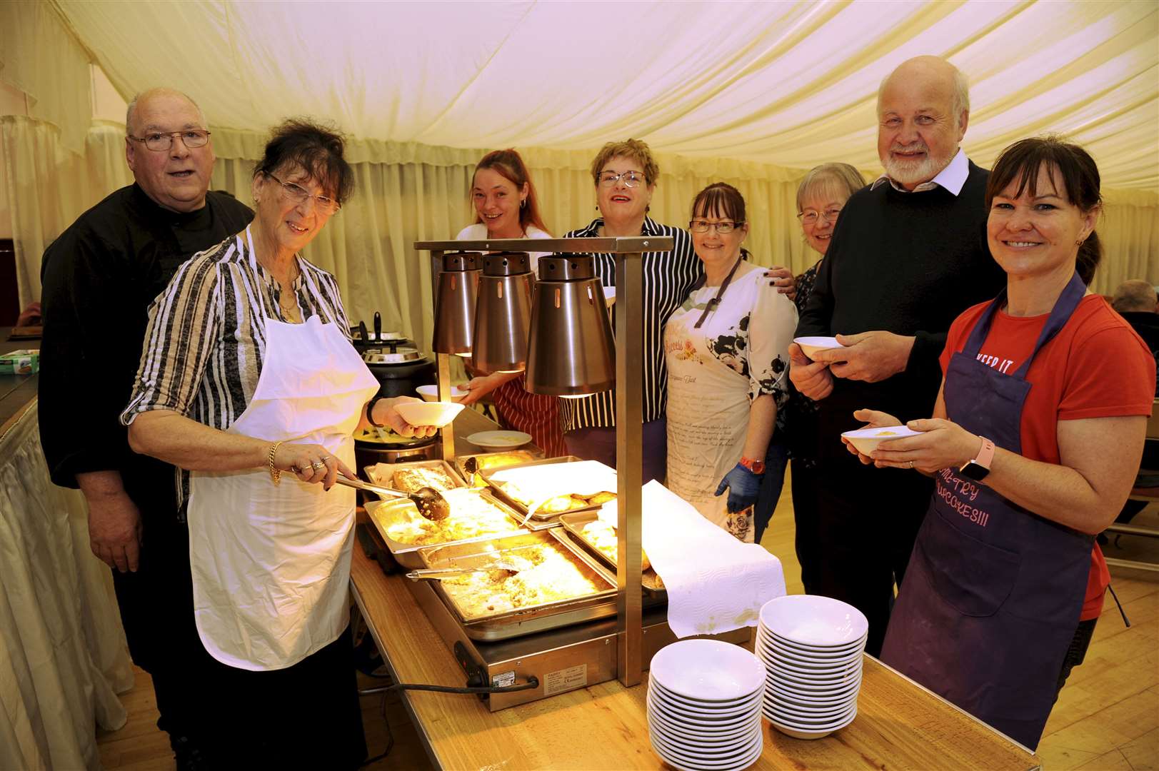 The community lunch team are ready to provide a warm welcome at this Thursday's event. Picture: Eric Cormack