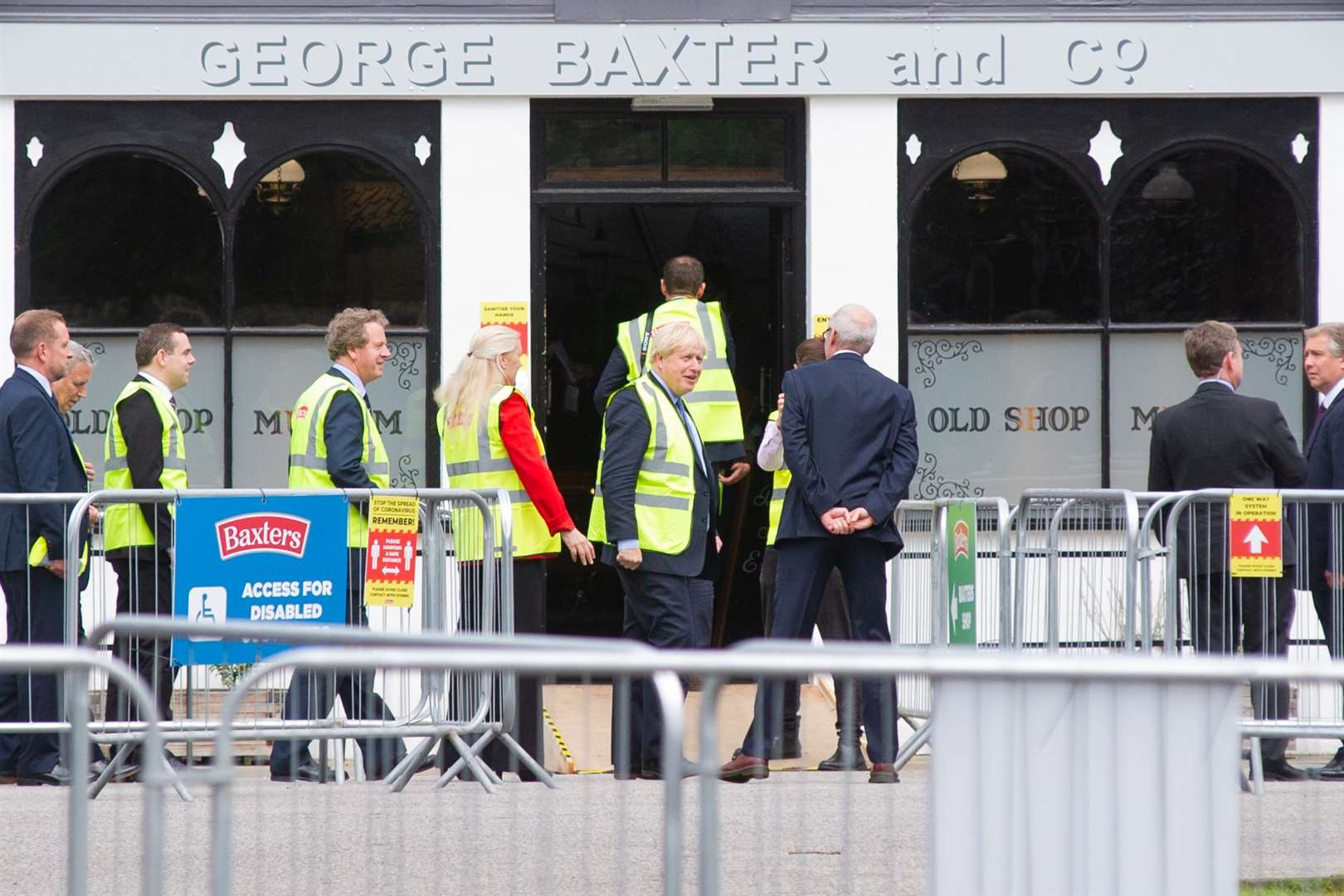 Prime Minister Boris Johnson visits Baxters yesterday. Picture: Daniel Forsyth.