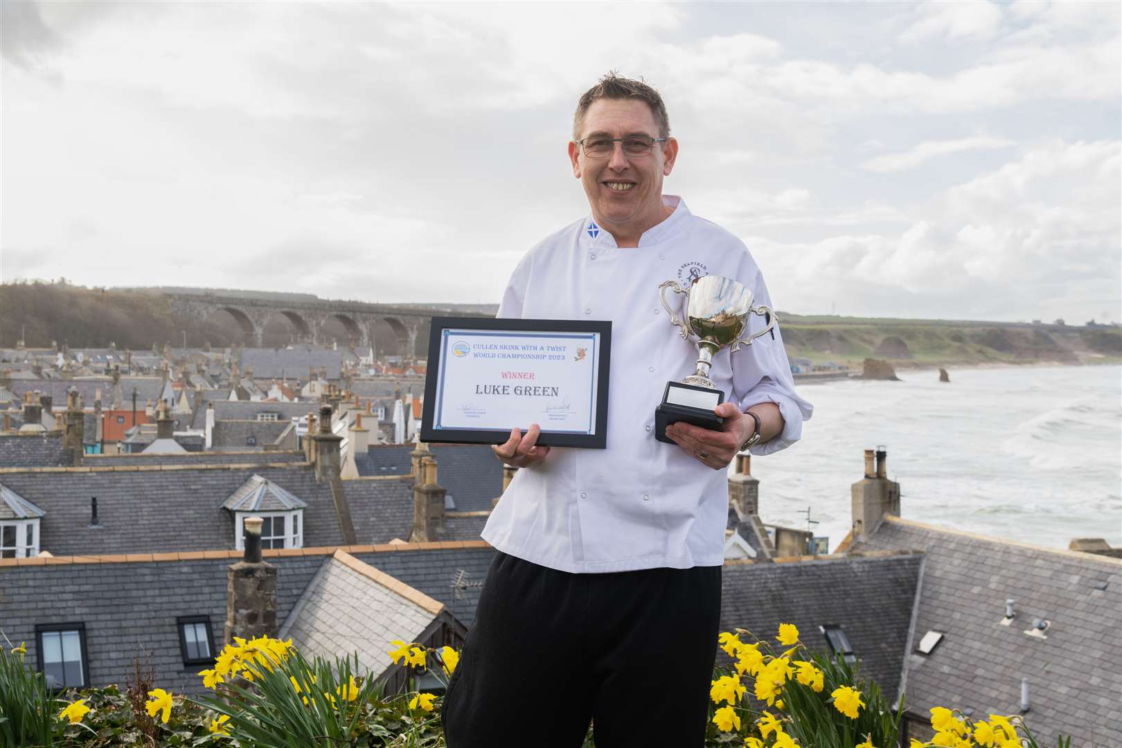 Seafield Arms Hotel head chef Luke Green claimed victory in the Skink With a Twist section. Picture: Beth Taylor