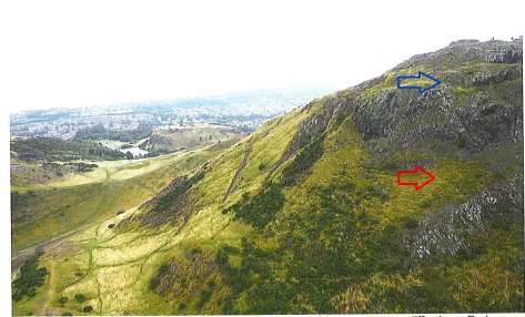 Image showing the extent of the fall which killed Fawziyah Javed on Arthur’s Seat (Crown Office/PA)