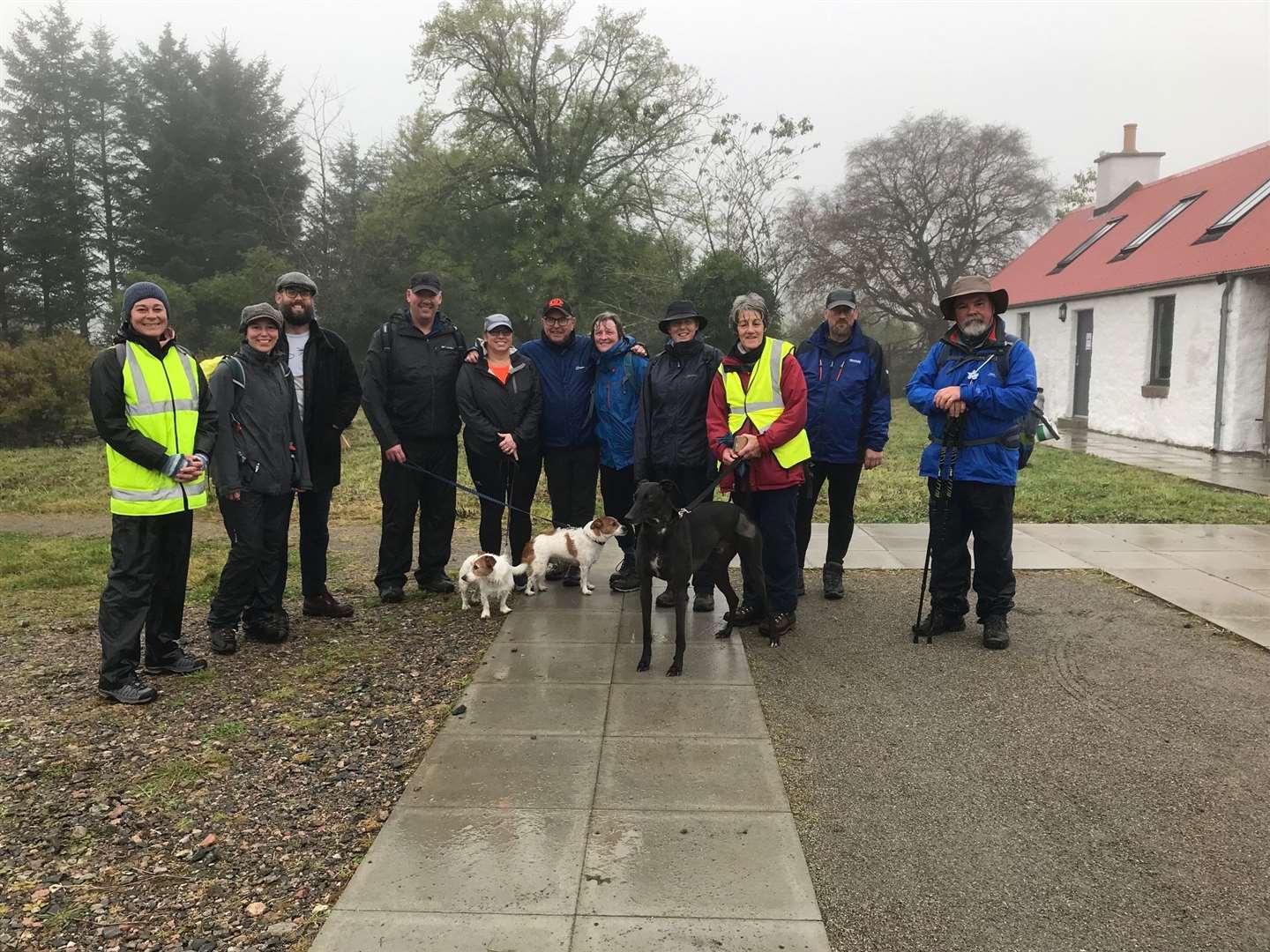 These walkers officially launched the path from Huntly to Greenmyres. Picture: Pat Scott