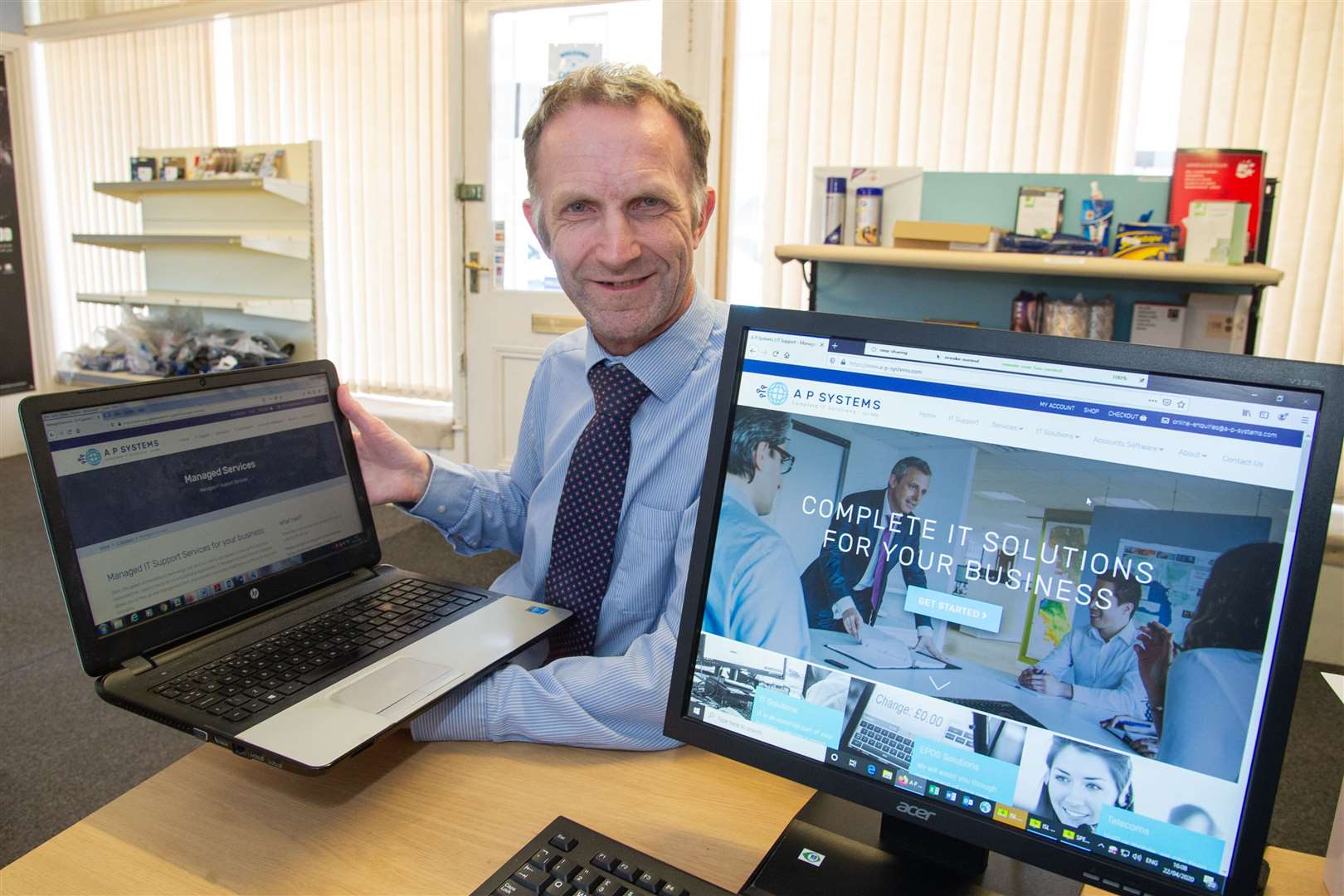 AP Systems owner David Anderson, is offering to help firms working from home with their IT. Picture: Daniel Forsyth