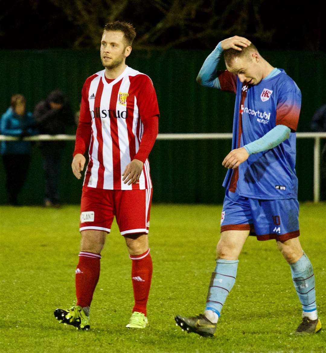 Formartine manager Paul Lawson thrust himself into the action. Picture: Phil Harman