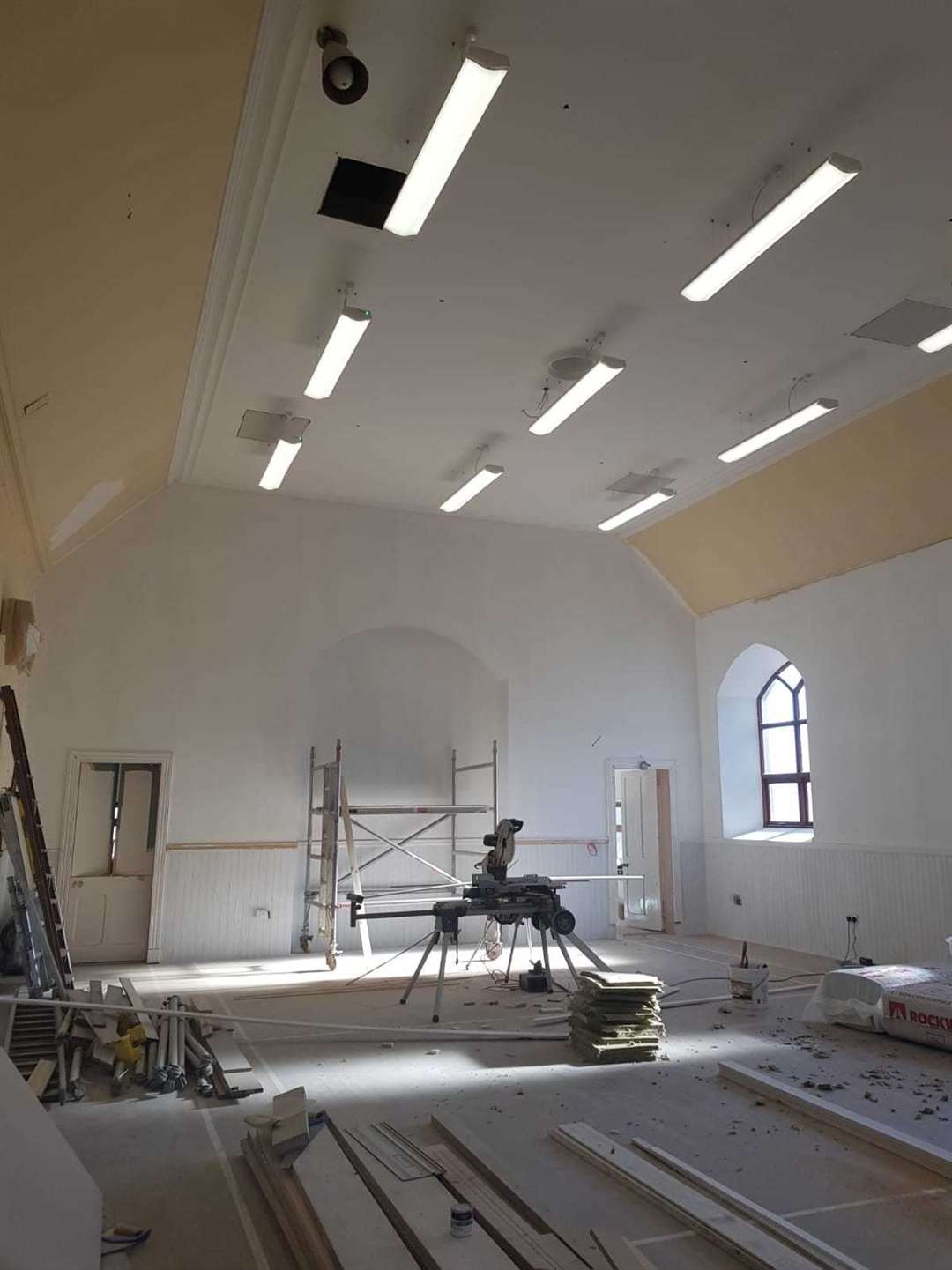 LED lighting has been fitted in the community space.