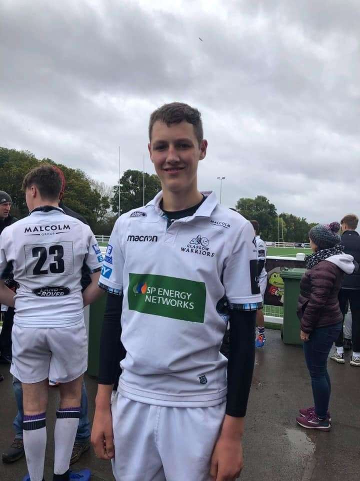 Huntly youngster Innes Parkin has been wearing the colours of Glasgow Warriors and Scotland Blues.