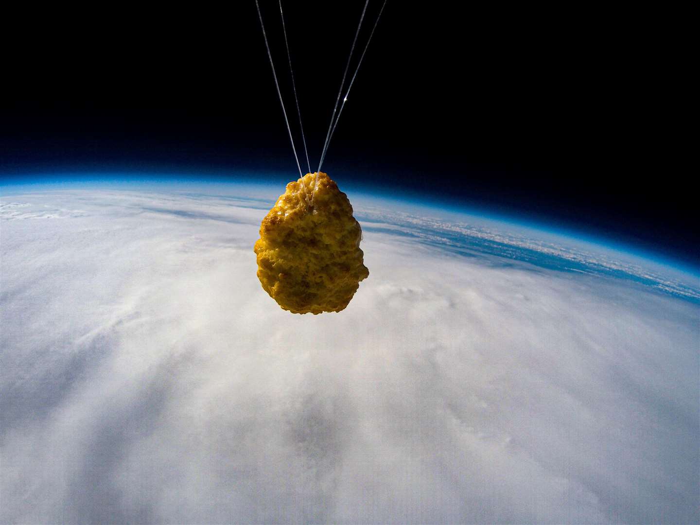 The nugget reached the height equivalent of 880,000 chicken nuggets (Iceland/PA)