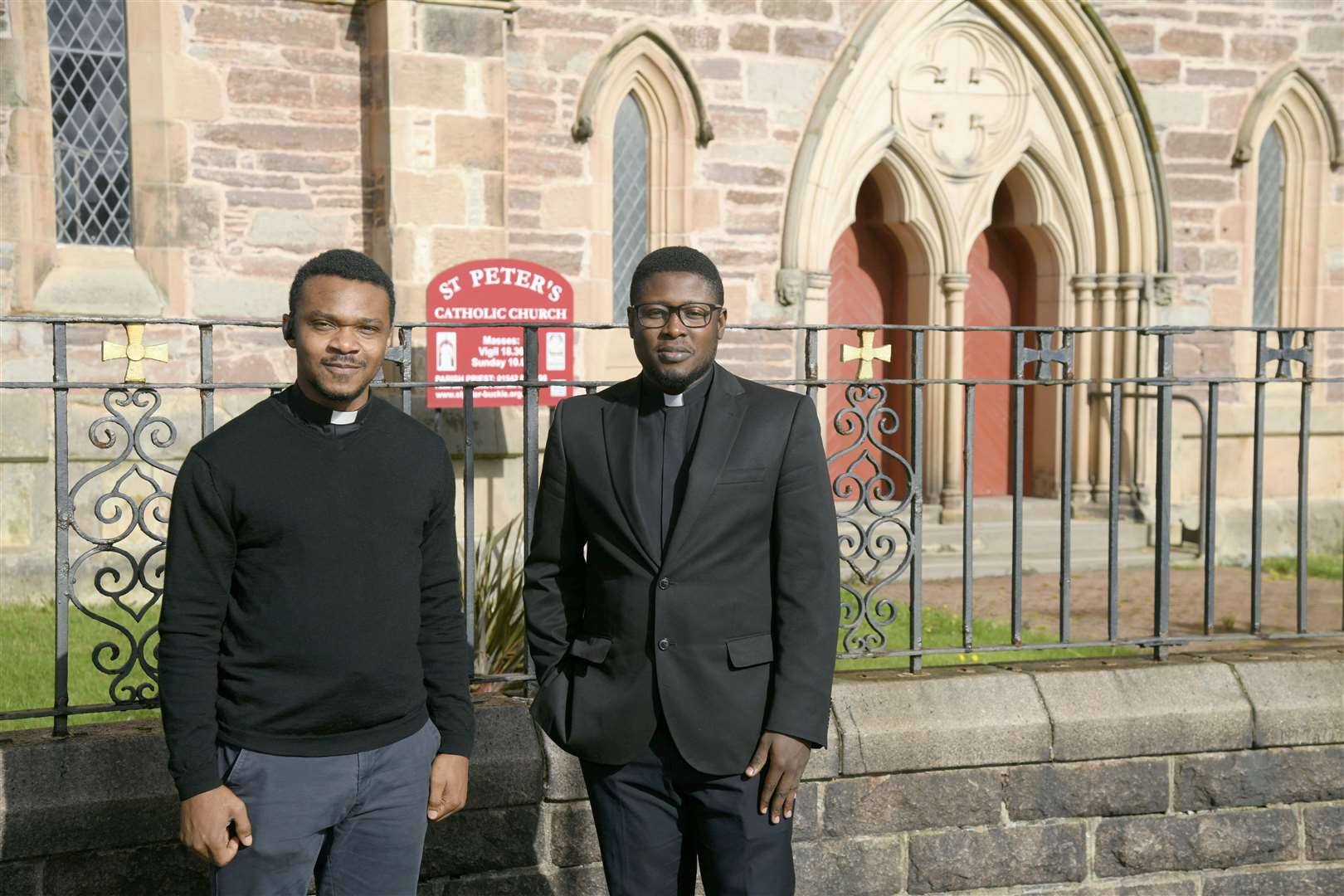 Fr Kingsley (left) and Fr Peter have been enjoying their time at Buckie. Picture: Beth Taylor