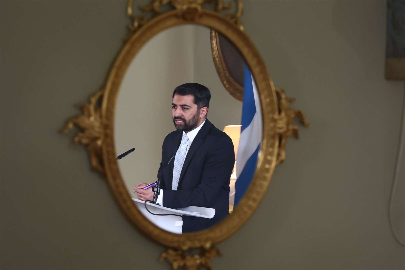 Humza Yousaf was said to be in ‘reflective’ mood after his decision to end a powersharing agreement sparked a no confidence motion in his leadership (Jeff J Mitchell/PA)