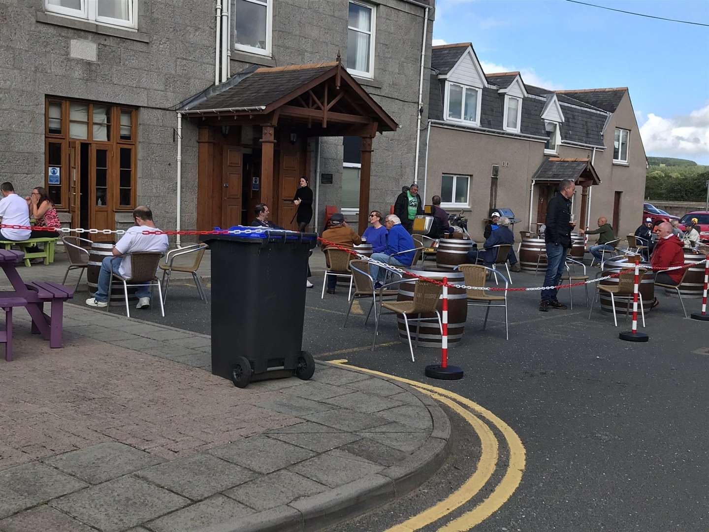 Pubs including the Banks of Ury in Inverurie were able to open up to customers this week. Picture: Will Clark.