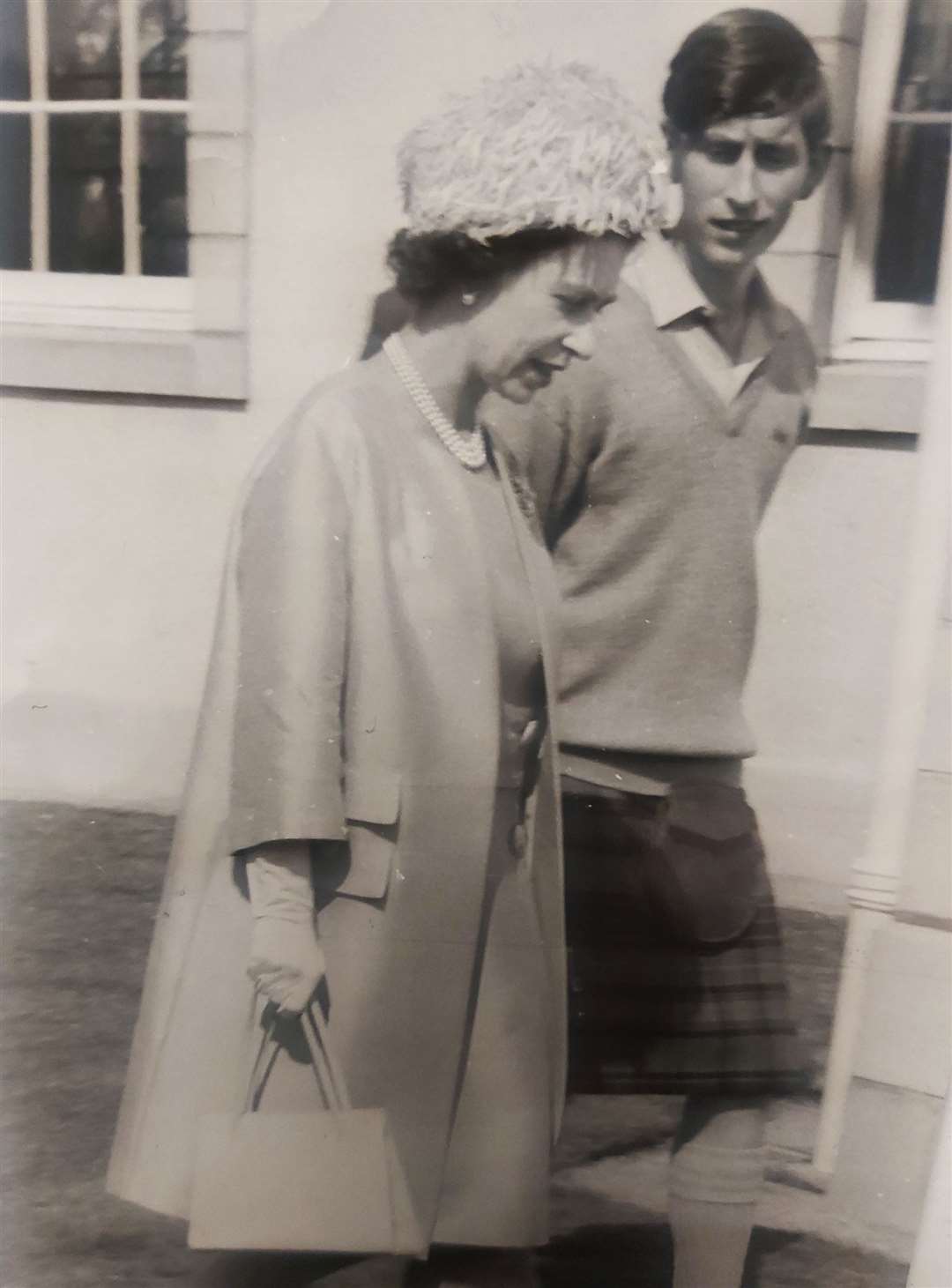 The Queen with a young Prince Charles at Gordonstoun in 1967. Picture: Gordonstoun