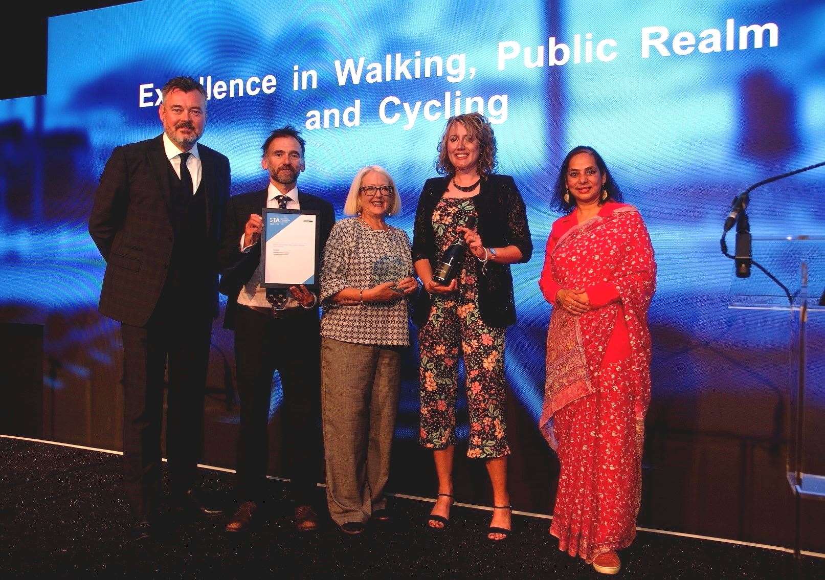Excellence in Walking/Public Realm Cycling was awarded to Aberdeenshire Council