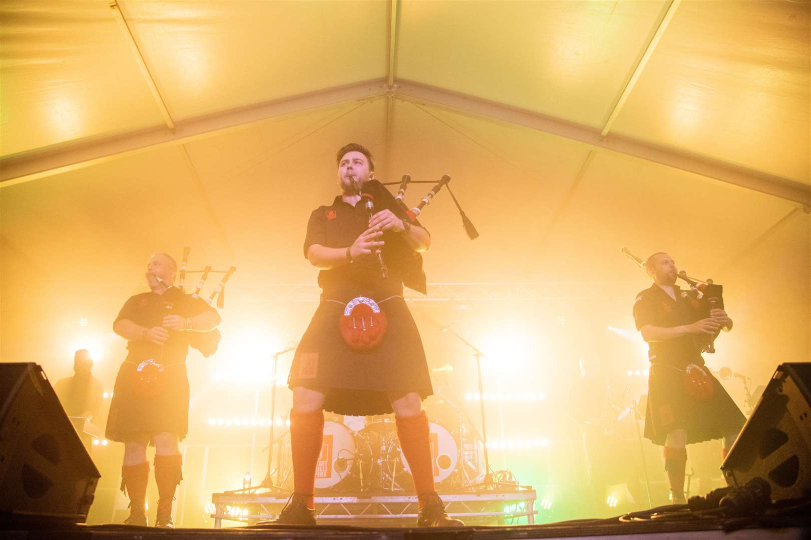 James Harper of the Red Hot Chilli Pipers.  Photo: Daniel Forsyth