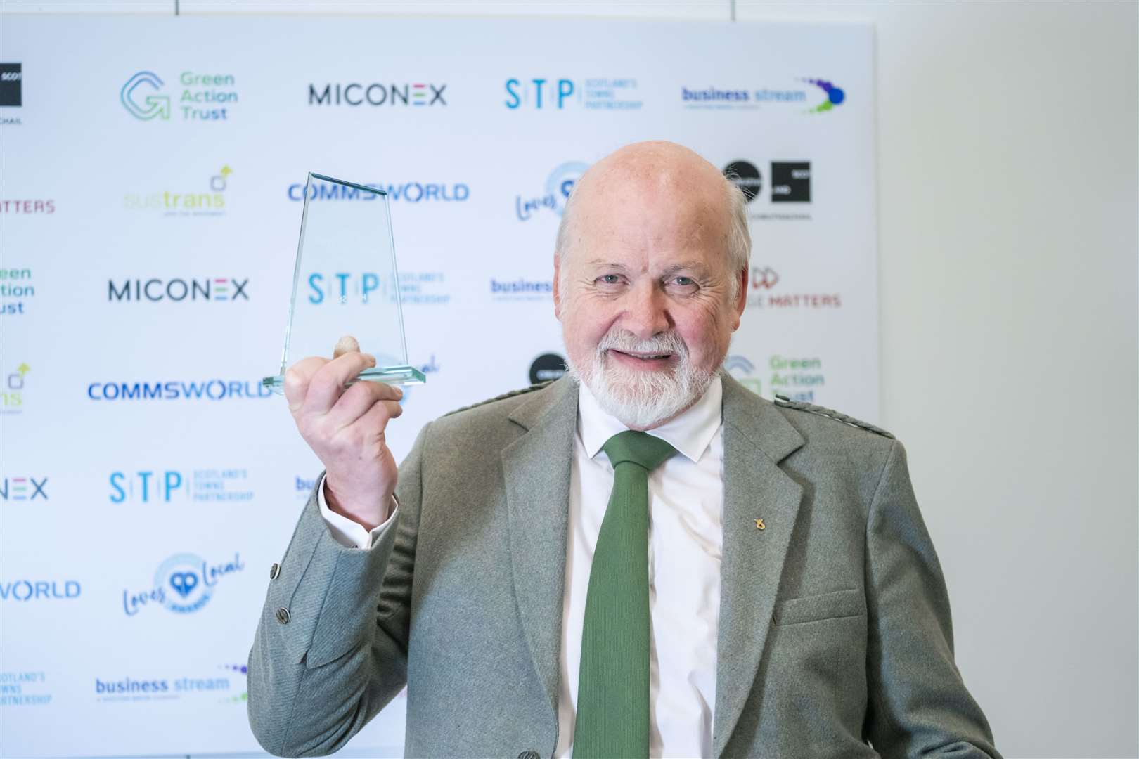 Gordon McDonald with his award. Picture: Jamie Simpson