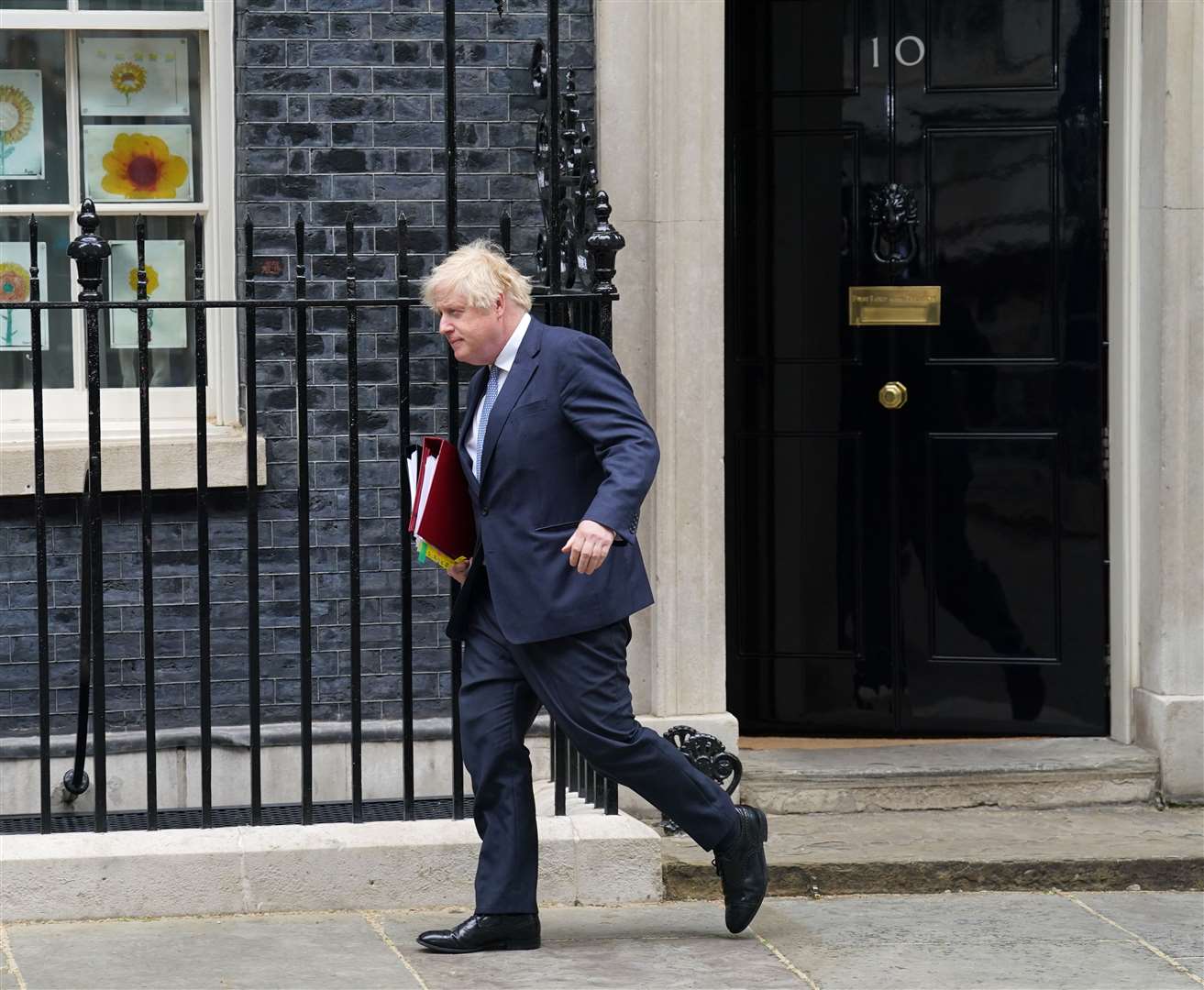 Boris Johnson departs 10 Downing Street to attend Prime Minister’s Questions at the Houses of Parliament on Wednesday (Stefan Rousseau/PA)