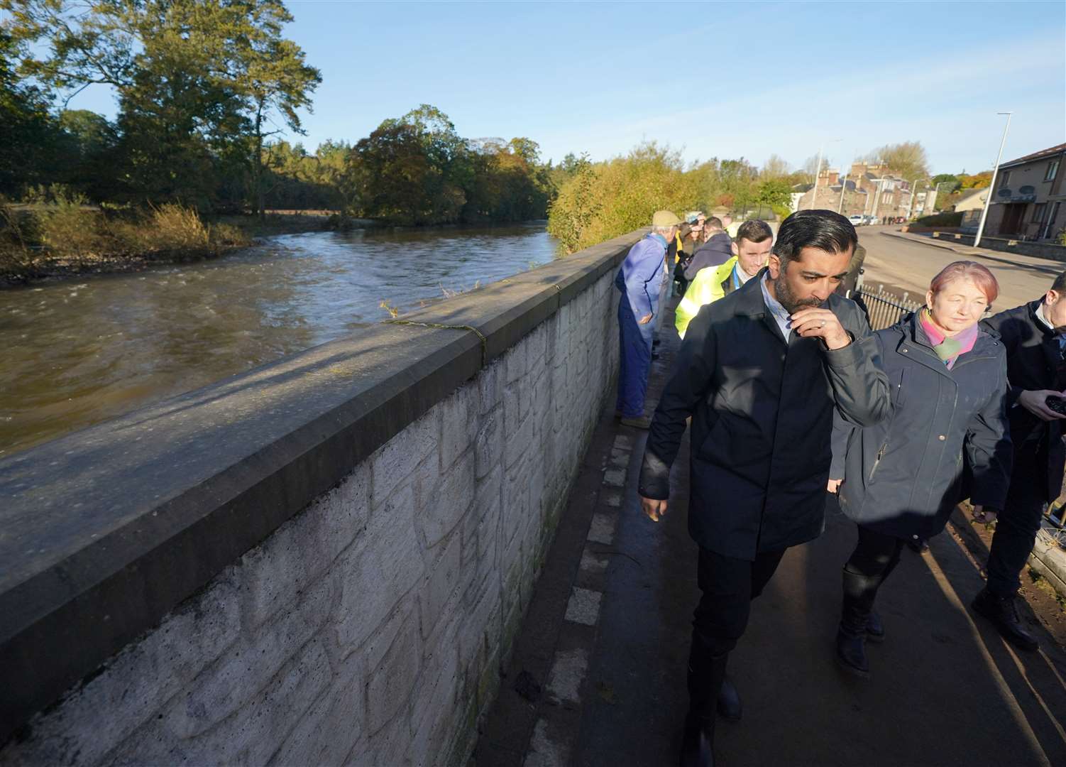 Scotland’s First Minister Humza Yousaf visited River Street in Brechin (Andrew Milligan/PA)