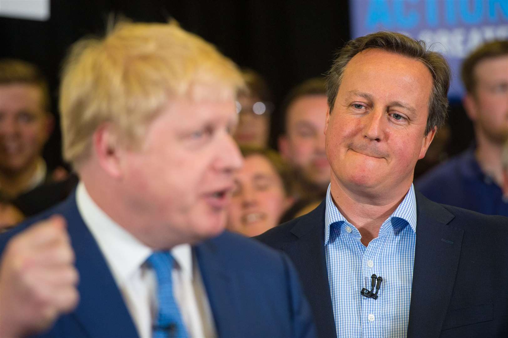 David Cameron said Boris Johnson had faced a tougher challenge than anything for the past ’40 to 50 years’ (Dominic Lipinski/PA)