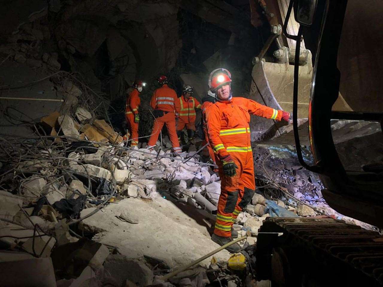 Members of the UK international search and rescue team have been in Hatay, Turkey, since Tuesday looking for survivors (PA)