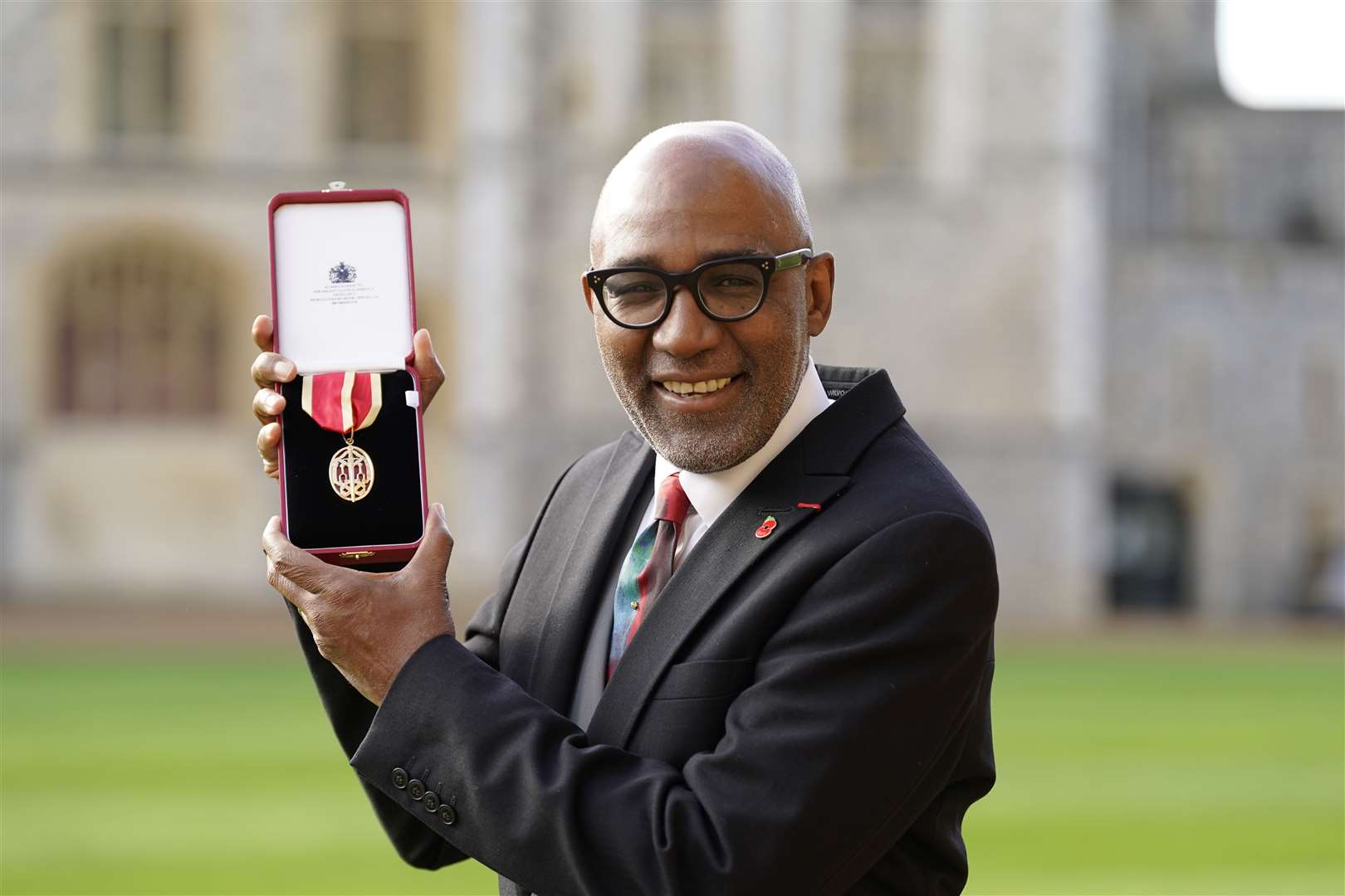 Sir Trevor Phillips after being made a Knight Bachelor by the Prince of Wales during an investiture ceremony at Windsor Castle (Andrew Matthews/PA)