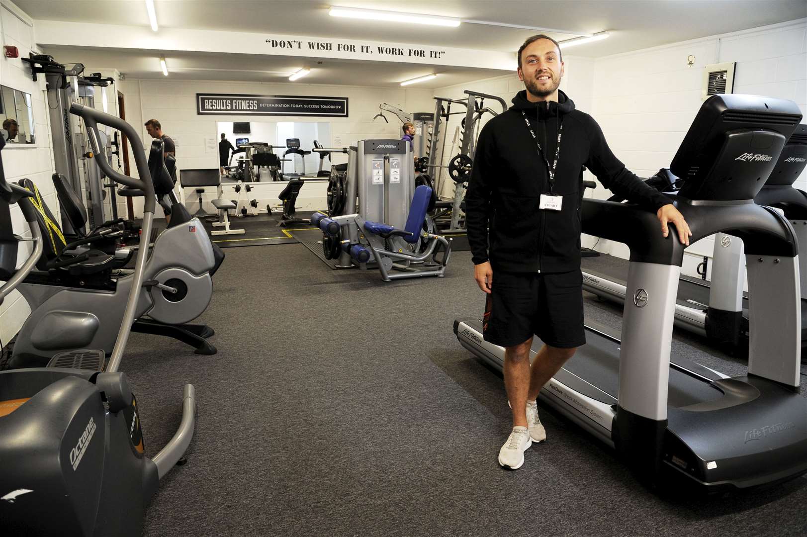 Fitness manager Stewart Davidson at the revamped gym at Banff's Princess Royal Sports and Community Trust centre. Picture: Eric Cormack.