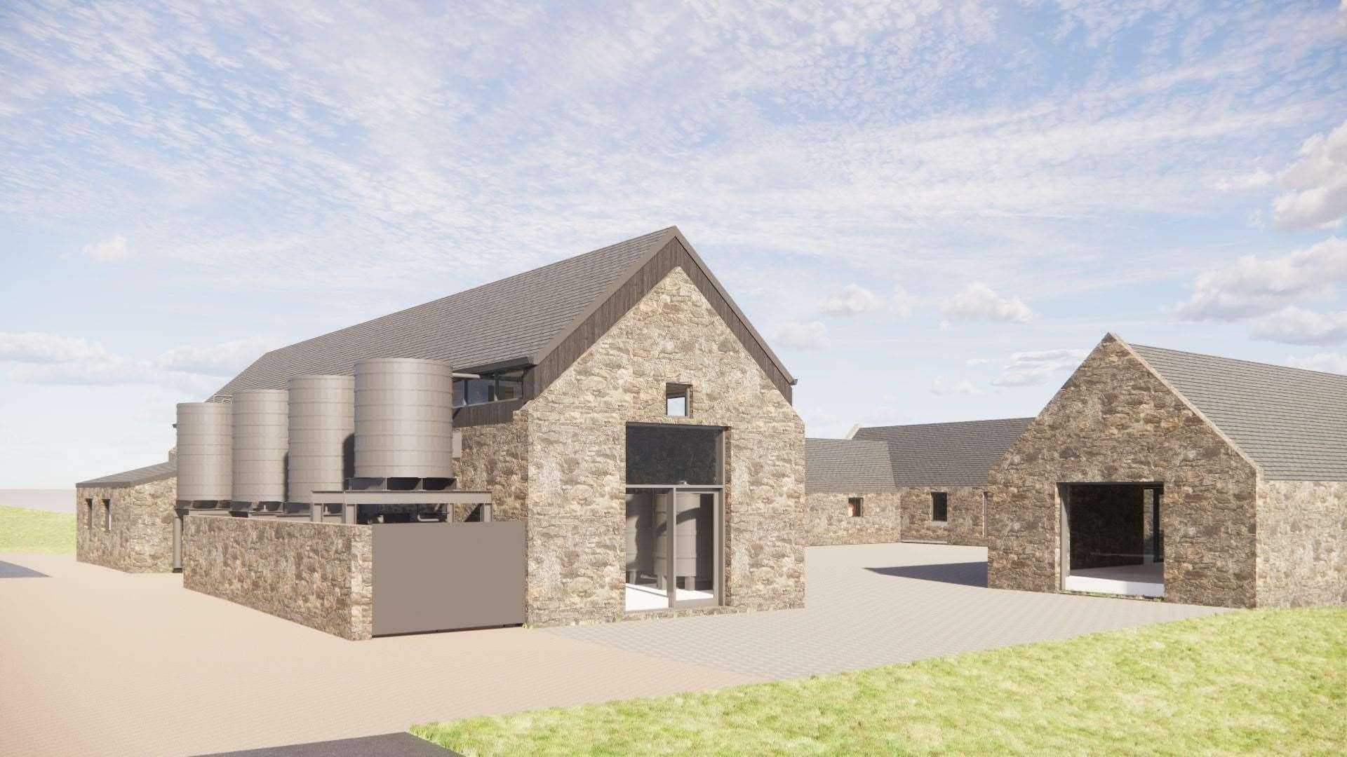 An architect's impression of the Cabrach Distillery.